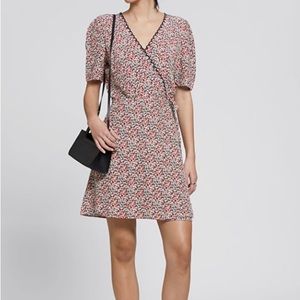 & Other Stories - Printed Scallop Wrap Mini Dress